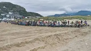 Barmouth beach race 2021 October quad bike race start
