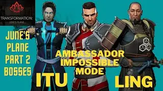 Shadow Fight 3 June's Plane Itu , Ambassador ( impossible mode ) & Ling Boss Fights - Part 2 Bosses