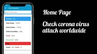 Covid Visualizer - Corona Virus Tracker Application || Made by Sketchware Help ||