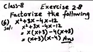 Factorize the following Q. 6