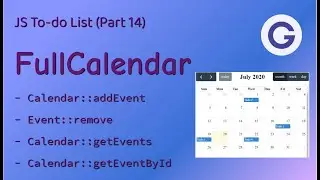 JS To-do List #14 FullCalendar - Rendering a Calendar with JavaScript
