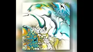 Coaster Series 4 ~ Deconstructed Bloom ~ Acrylic Fluid Art 845
