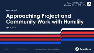 Approaching Project and Community Work with Humility (4/26/23)