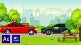Car Animation | After Effects CC Animation | Hamza Visuals