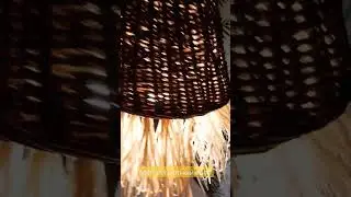 Плетеный абажур