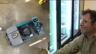 T16AMR Robot lavapavimenti uomo a bordo | Dimostrazione | Compagnia degli inquilini