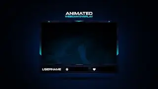 Clean Animated Blue Webcam Overlay Template