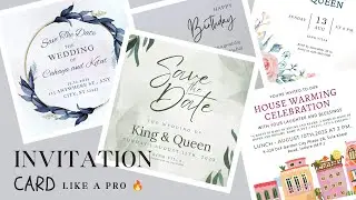 How to Make Digital Invitation Card on Phone🤩| Invitation Card Kaise Banaye? | Payasi Creation