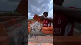 Bricklaying Technology of Basement Top #shorts