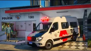 SPRINTER BASE MOVEL PMESP em AÇÃO 🔰 GTA V POLICIA