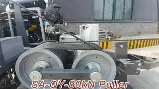 BODA Stringing equipments of 80kN puller and 2X40kN tensioner testiong today
