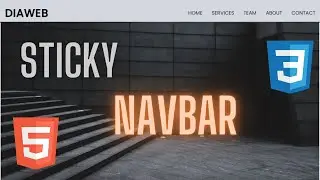 Sticky Navbar With HTML AND CSS |Smooth Scroll | DiaWeb