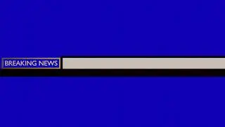 Animated Breaking News Lower Third loop Blue Screen