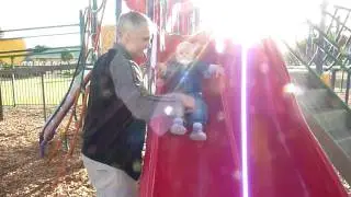 Hannah on the slide