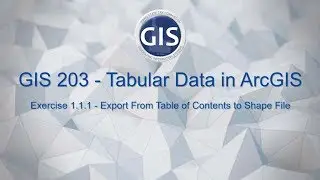 Exercise 1.1.1 - Export From Table of Contents to Shape File