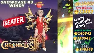 Windy OP CritDMGUP buffer! SHOWCASE #3 Summoners War Chronicles