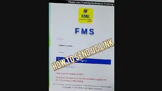 How to send UC link for Udyami Connection//Bsnl Fms
