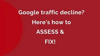 Google traffic drop: Assess and Fix