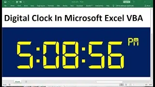 vba code for digital clock in excel