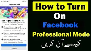 how to turn on Facebook professional mode