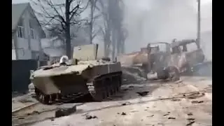 Разгромленная в Украине колонна кадыровцев