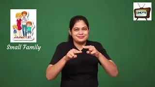 "Word of the day: 'Small family.' #deafcanfoundation #india_deafcantv #isl #father #words #learning