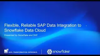 Flexible, Reliable SAP Data Integration to Snowflake Data Cloud