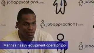 U.S. Marine Corps Interview - Heavy Equipment Operator