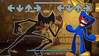 Huggy Wuggy Vs Indie Cross Bendy (Last Reel) / Poppy Playtime x FNF Mod / Poppy VS Bendy ink Machine