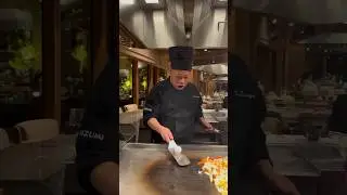 Habachi egg trick is not easy. Try it. #shorts #grilling #tricks