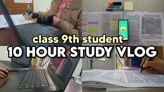 10 HOUR STUDY VLOG | CLASS 9 STUDENT 