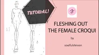 How to Draw the Body of a Female Fashion Figure-(FLESHING THE FASHION CROQUI)-front & back-TUTORIAL
