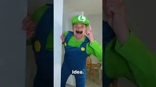 Greedy Luigi and a bottle of water #shorts