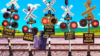 【踏切アニメ】線路の障害物を撤去したいふみきりカンカン😂😂😂The railroad crossing that wants to remove obstacles from the tracks!!