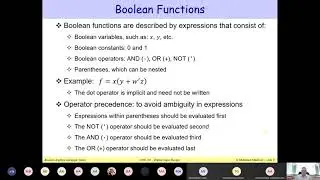 3.1 Boolean Algebra