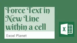 How to make Excel Force Text in New Line with in a  cell | tips and tricks | basics of Excel | Try