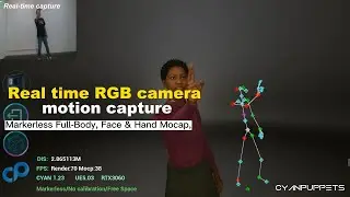 Markerless Full-Body, Face & Hand Mocap, Unreal5 Animation tools | 3D Animation From two RGB Camera