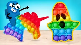 WOW! Secret Adventures Of THings Around Us! Pop It Doodles Among Us! - 