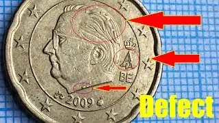Defect 20 euro cent Belgium 2009 ➤ Fehler Eurocent Belgien 30.100.000 ✠ 25.000 ✠ 1.500