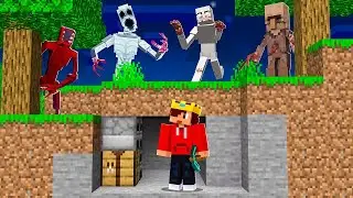 😱4 MONSTROS NA FLORESTA vs 2 CAÇADORES no Minecraft!