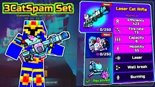 3 Cat Spam Set Damage & Stats | Laser Cat Rifle is Back - Pixel Gun 3D