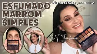 ESFUMADO MARROM SIMPLES para PÁLPEBRA CAÍDA E GORDINHA