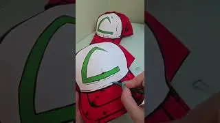 Painting a custom Ash Ketchum-inspired hat!