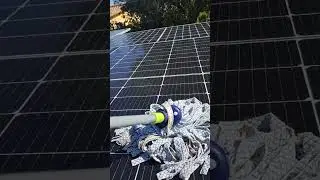 Cleaning photovoltaic panels for testing on the second string