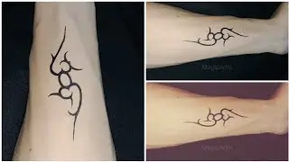Tribal Tattoo Design Part3 || DIY tattoo || Temporary tattoo ideas