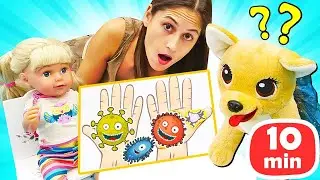 Ayşe, Baby Born Gül ve Defne ile eğitici videolar. Bebek bakma oyunları ve etkinlikler