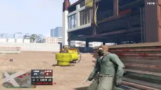 GTA V - Battleground Armored Packs: Skyscraper Construction Shootout w/ NewAR15 & M9 (animated guns)