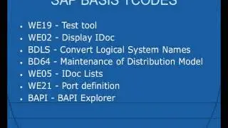 SAP System Administration Transaction codes  - SAP BASIS Transaction codes