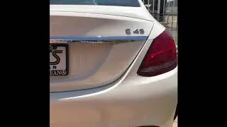 Mercedes W205 AMG Spoiler + Chrome Vinyl Wrap And Adding Side Canards