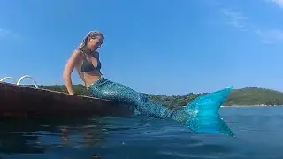 First swim in diy tail